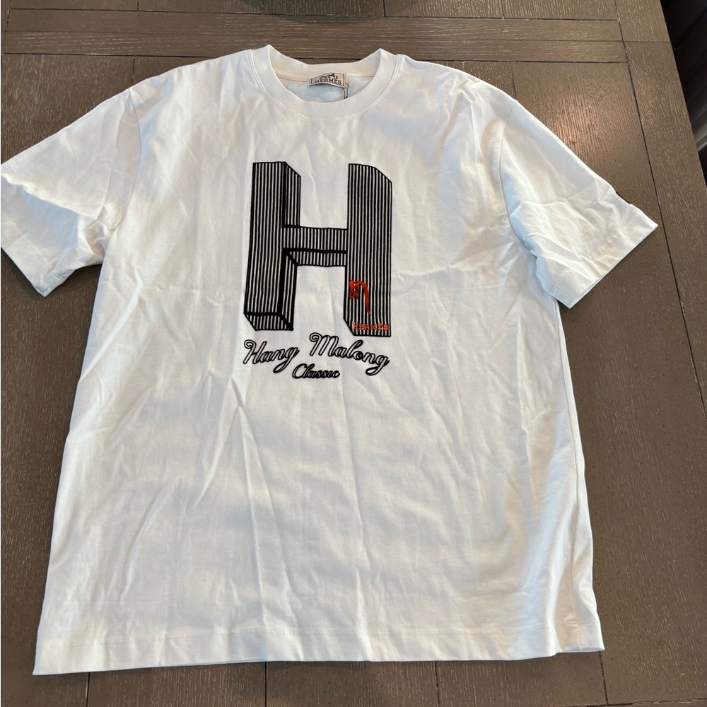 White HERMES Harry Mullany Graphic T-Shirt